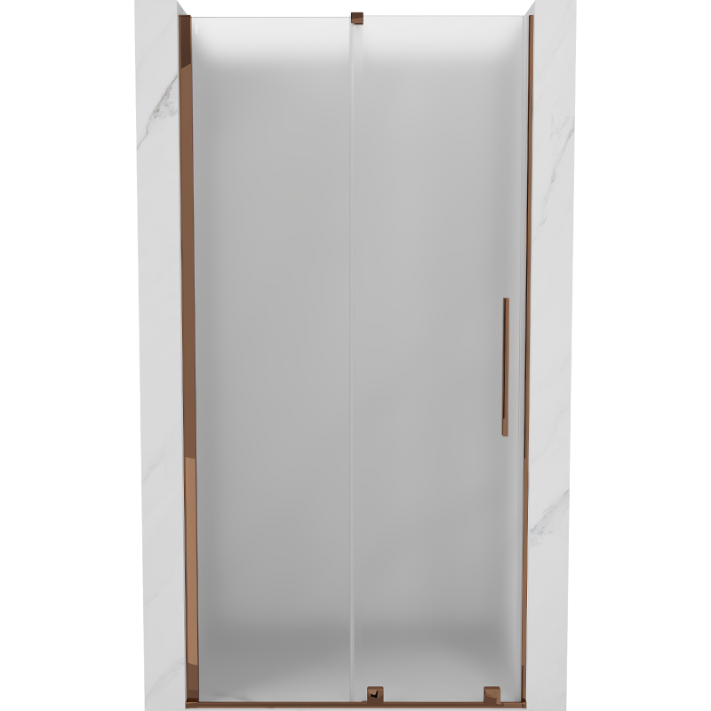 Mexen Velar drzwi prysznicowe rozsuwane 90 cm, szron, różowe złoto - 871-090-000-31-60