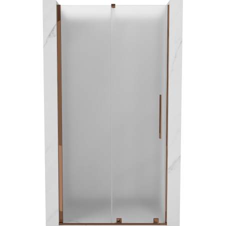 Mexen Velar drzwi prysznicowe rozsuwane 90 cm, szron, różowe złoto - 871-090-000-31-60