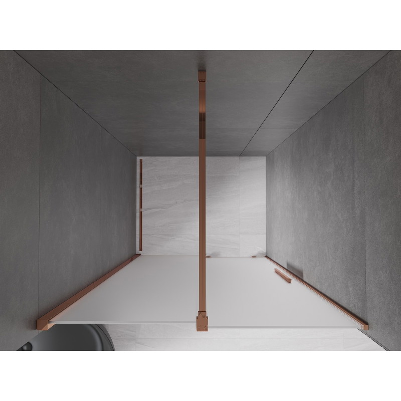 Mexen Velar drzwi prysznicowe rozsuwane 110 cm, szron, różowe złoto - 871-110-000-31-60