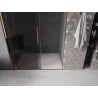 Mexen Velar drzwi prysznicowe rozsuwane 140 cm, grafit, różowe złoto - 871-140-000-41-60