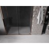 Mexen Velar drzwi prysznicowe rozsuwane 150 cm, grafit, różowe złoto - 871-150-000-41-60