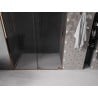 Mexen Velar drzwi prysznicowe rozsuwane 140 cm, grafit, różowe złoto - 871-140-000-41-60