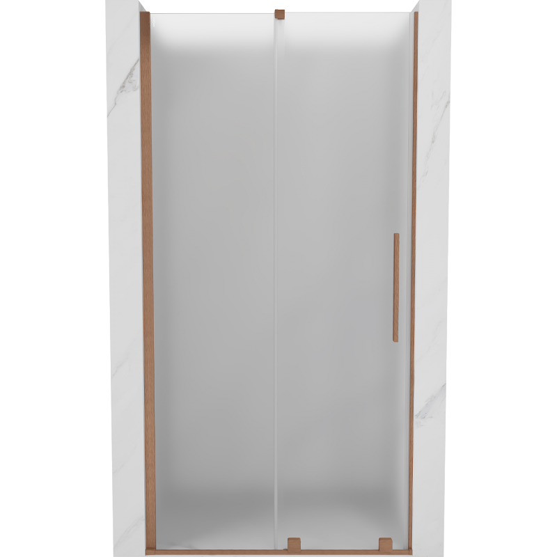 Mexen Velar drzwi prysznicowe rozsuwane 100 cm, szron, miedź szczotkowana - 871-100-000-31-65