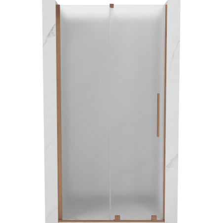 Mexen Velar drzwi prysznicowe rozsuwane 100 cm, szron, miedź szczotkowana - 871-100-000-31-65