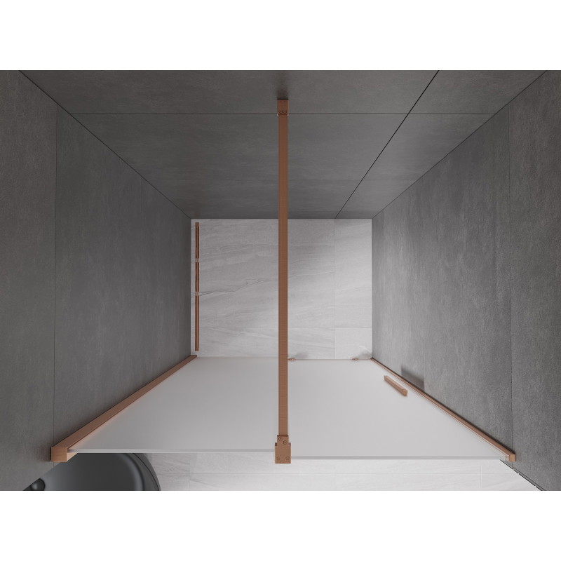 Mexen Velar drzwi prysznicowe rozsuwane 120 cm, szron, miedź szczotkowana - 871-120-000-31-65