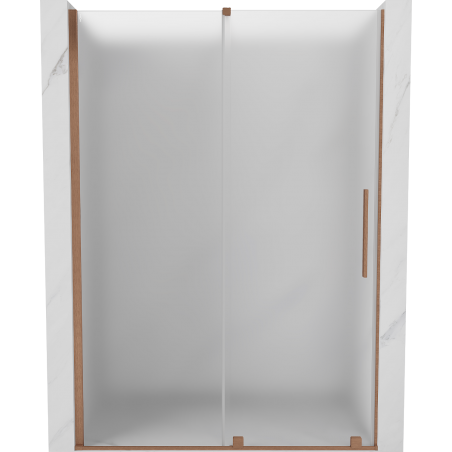 Mexen Velar drzwi prysznicowe rozsuwane 150 cm, szron, miedź szczotkowana - 871-150-000-31-65