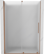 Mexen Velar drzwi prysznicowe rozsuwane 140 cm, szron, miedź szczotkowana - 871-140-000-31-65