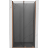 Mexen Velar drzwi prysznicowe rozsuwane 90 cm, grafit, miedź szczotkowana - 871-090-000-41-65
