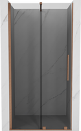 Mexen Velar drzwi prysznicowe rozsuwane 120 cm, grafit, miedź szczotkowana - 871-120-000-41-65