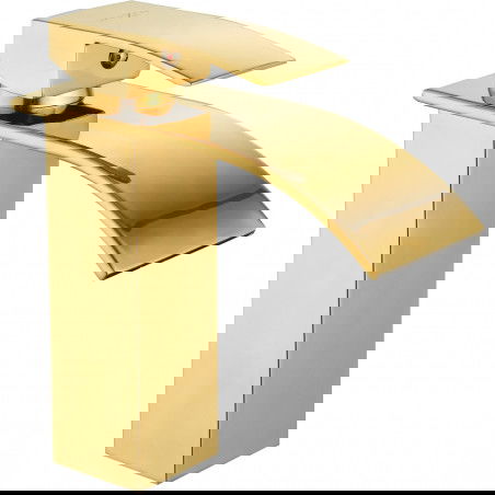 Mexen Aries bateria umywalkowa, złoty - 744800-50