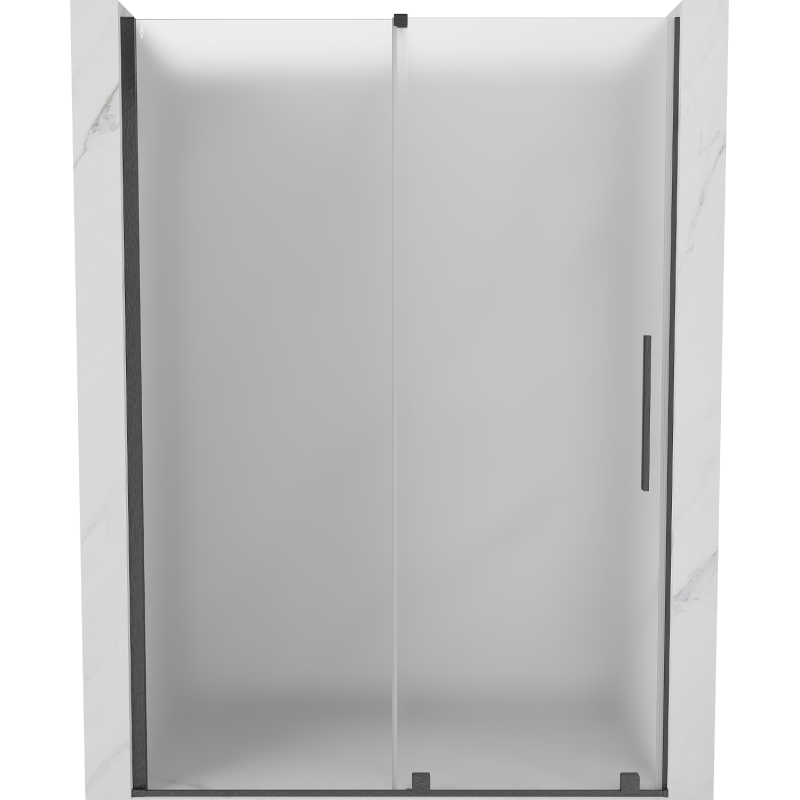 Mexen Velar drzwi prysznicowe rozsuwane 140 cm, szron, gun gray szczotkowany - 871-140-000-31-66