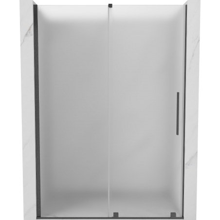 Mexen Velar drzwi prysznicowe rozsuwane 140 cm, szron, gun gray szczotkowany - 871-140-000-31-66