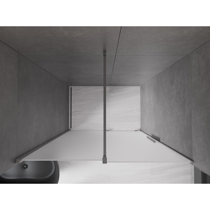 Mexen Velar drzwi prysznicowe rozsuwane 130 cm, szron, gun gray szczotkowany - 871-130-000-31-66