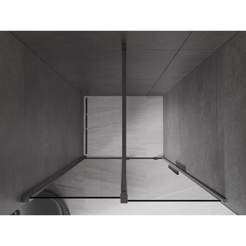 Mexen Velar drzwi prysznicowe rozsuwane 110 cm, grafit, gun gray szczotkowany - 871-110-000-41-66