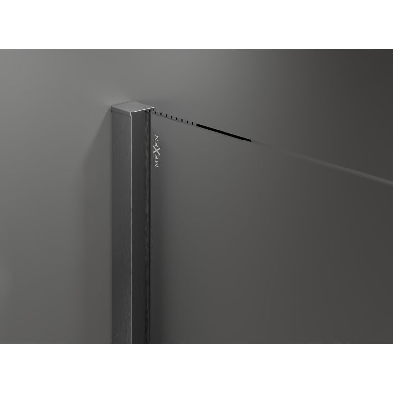 Mexen Velar drzwi prysznicowe rozsuwane 150 cm, grafit, gun gray szczotkowany - 871-150-000-41-66