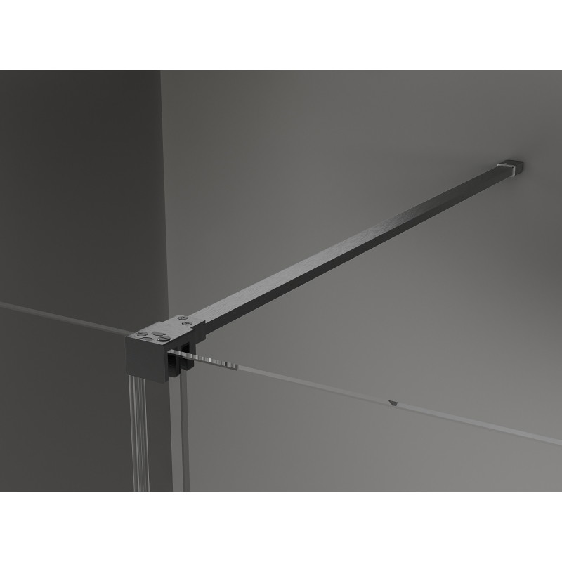 Mexen Velar drzwi prysznicowe rozsuwane 120 cm, grafit, gun gray szczotkowany - 871-120-000-41-66
