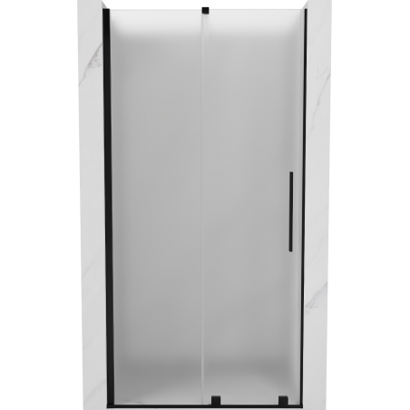 Mexen Velar drzwi prysznicowe rozsuwane 110 cm, szron, czarne - 871-110-000-31-70