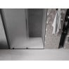 Mexen Velar drzwi prysznicowe rozsuwane 150 cm, szron, czarne - 871-150-000-31-70