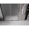 Mexen Velar drzwi prysznicowe rozsuwane 150 cm, szron, czarne - 871-150-000-31-70