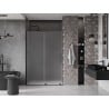 Mexen Velar drzwi prysznicowe rozsuwane 140 cm, szron, czarne - 871-140-000-31-70