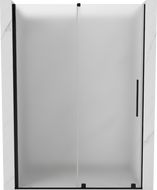Mexen Velar drzwi prysznicowe rozsuwane 160 cm, szron, czarne - 871-160-000-31-70