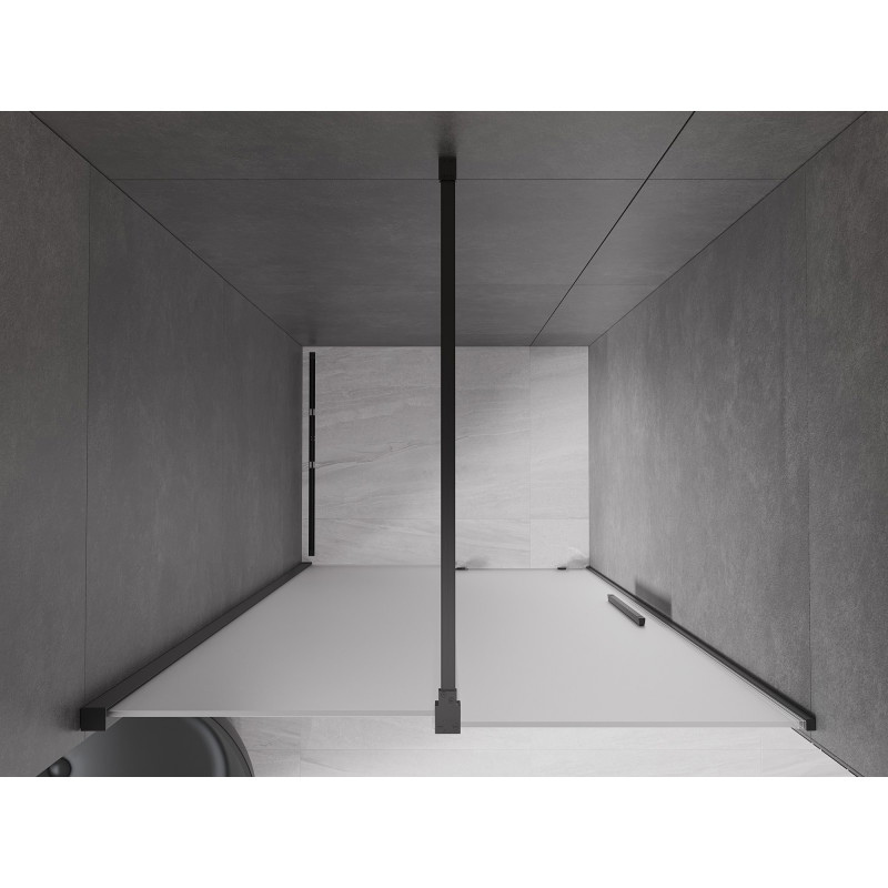 Mexen Velar drzwi prysznicowe rozsuwane 110 cm, szron, czarne - 871-110-000-31-70