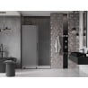 Mexen Velar drzwi prysznicowe rozsuwane 140 cm, szron, czarne - 871-140-000-31-70