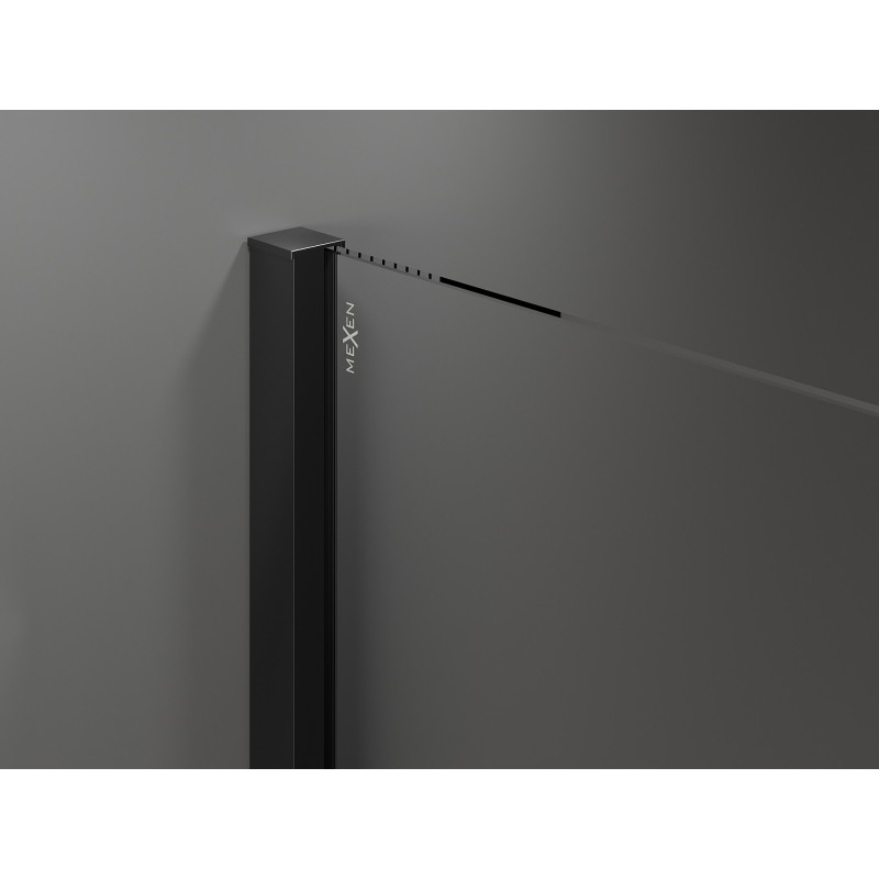 Mexen Velar drzwi prysznicowe rozsuwane 100 cm, szron, czarne - 871-100-000-31-70