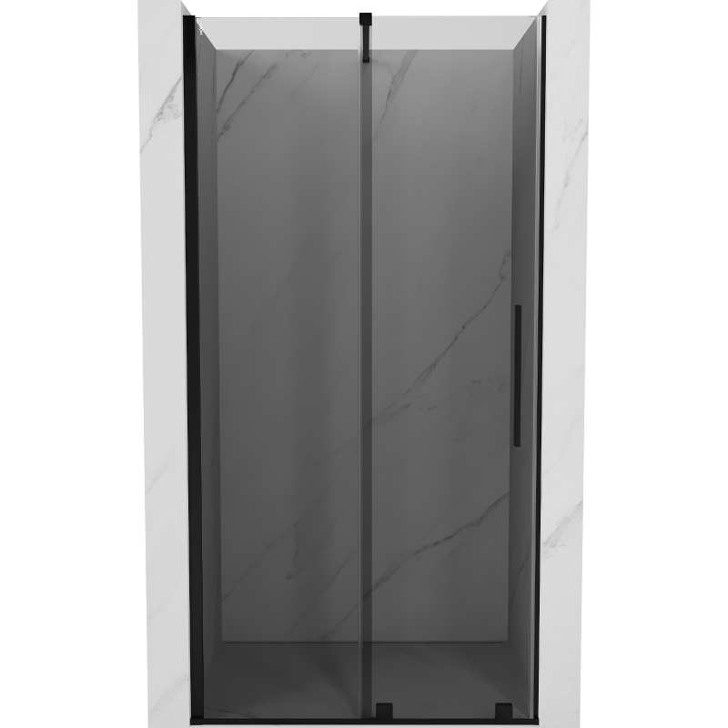 Mexen Velar drzwi prysznicowe rozsuwane 120 cm, grafit, czarne - 871-120-000-41-70