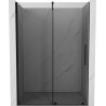 Mexen Velar drzwi prysznicowe rozsuwane 130 cm, grafit, czarne - 871-130-000-41-70