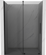 Mexen Velar drzwi prysznicowe rozsuwane 130 cm, grafit, czarne - 871-130-000-41-70