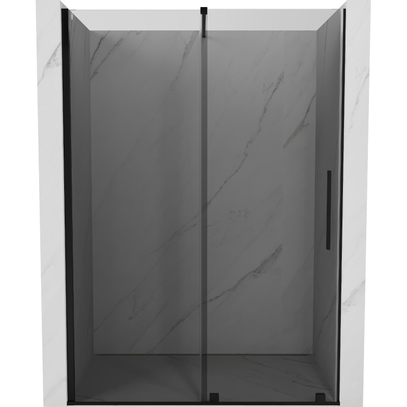 Mexen Velar drzwi prysznicowe rozsuwane 140 cm, grafit, czarne - 871-140-000-41-70