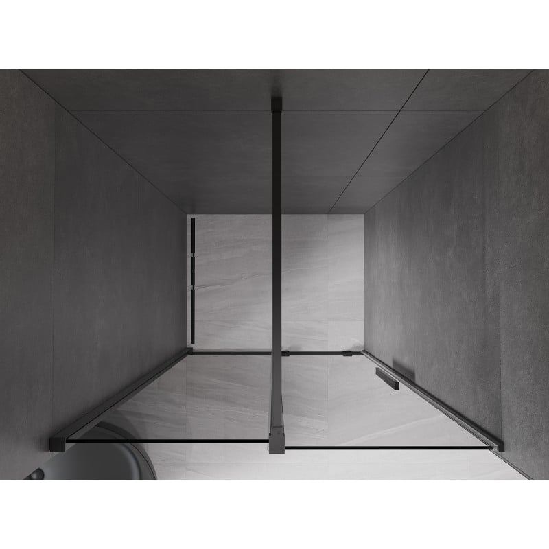 Mexen Velar drzwi prysznicowe rozsuwane 100 cm, grafit, czarne - 871-100-000-41-70