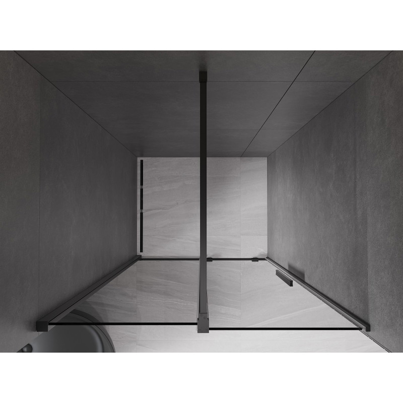 Mexen Velar drzwi prysznicowe rozsuwane 110 cm, grafit, czarne - 871-110-000-41-70