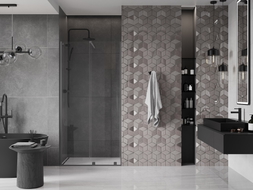Mexen Velar drzwi prysznicowe rozsuwane 100 cm, transparent, gun metal - 871-100-000-01-95