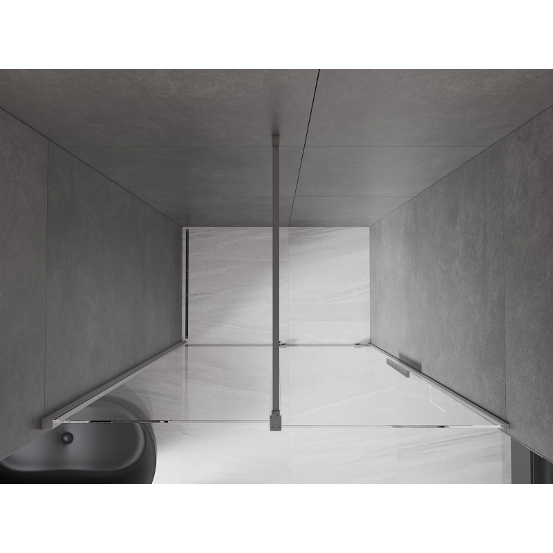 Mexen Velar drzwi prysznicowe rozsuwane 130 cm, transparent, gun metal - 871-130-000-01-95