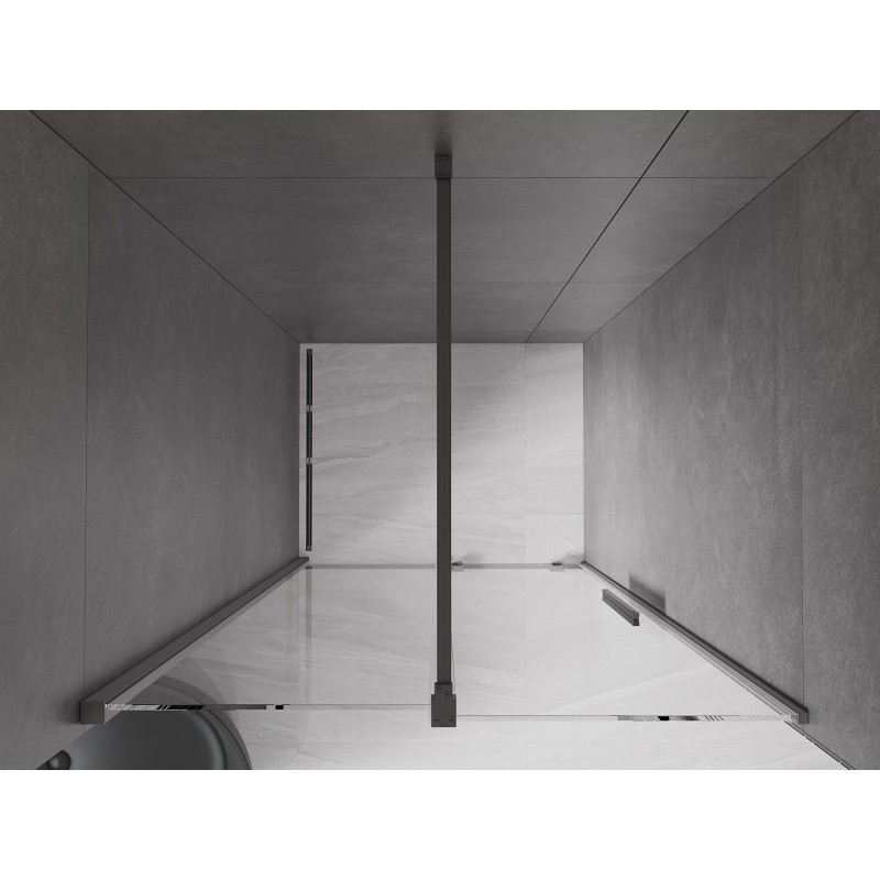 Mexen Velar drzwi prysznicowe rozsuwane 100 cm, transparent, gun metal - 871-100-000-01-95