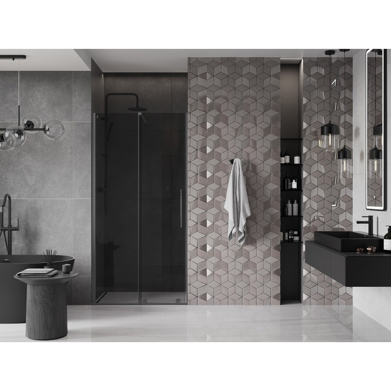 Mexen Velar drzwi prysznicowe rozsuwane 90 cm, grafit, gun metal - 871-090-000-41-95