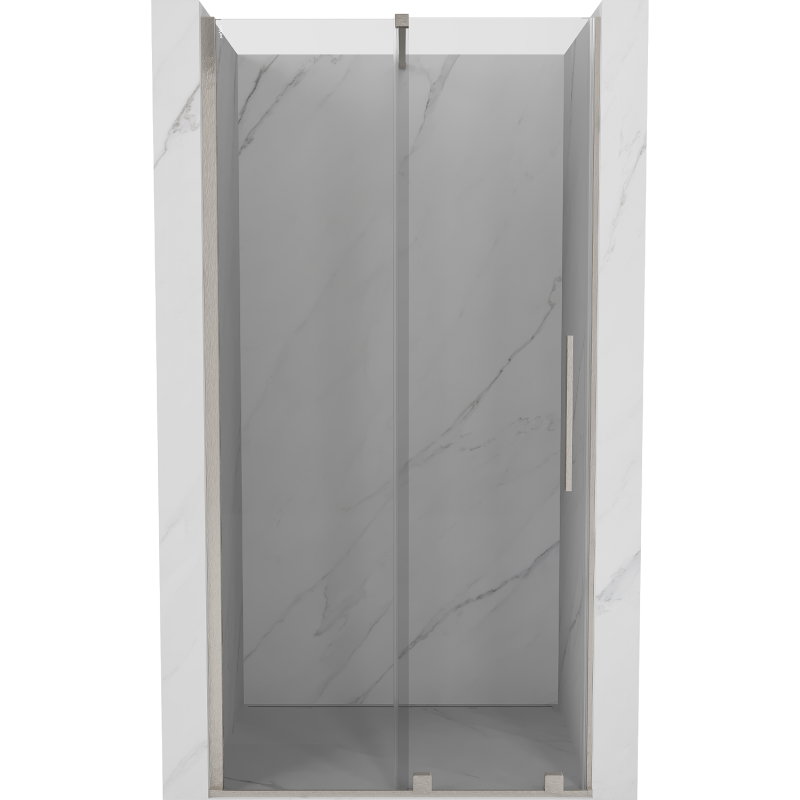 Mexen Velar drzwi prysznicowe rozsuwane 110 cm, transparent, nikiel szczotkowany - 871-110-000-01-97
