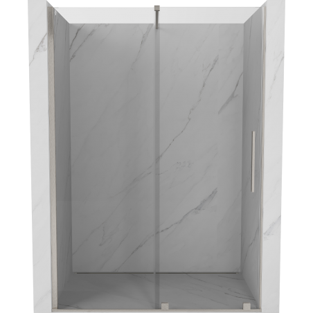 Mexen Velar drzwi prysznicowe rozsuwane 140 cm, transparent, nikiel szczotkowany - 871-140-000-01-97