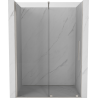 Mexen Velar drzwi prysznicowe rozsuwane 140 cm, transparent, nikiel szczotkowany - 871-140-000-01-97