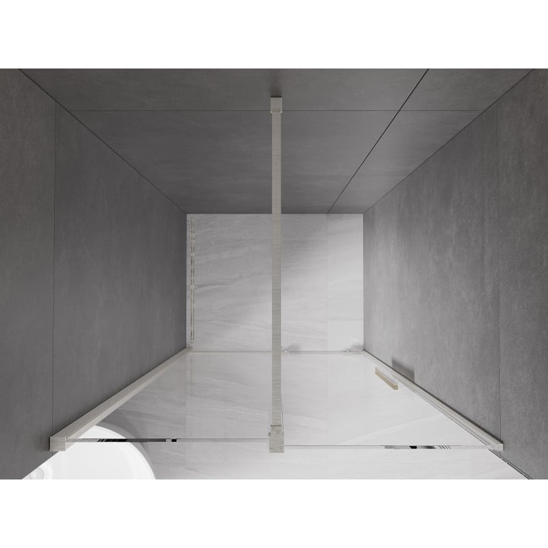 Mexen Velar drzwi prysznicowe rozsuwane 110 cm, transparent, nikiel szczotkowany - 871-110-000-01-97