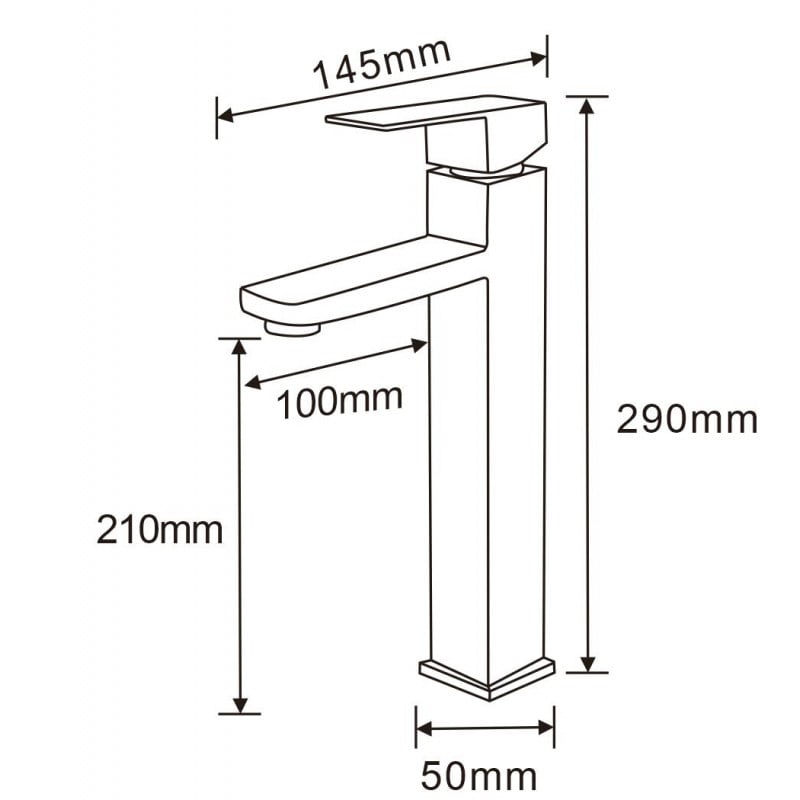 Mexen Emma bateria umywalkowa wysoka, czarna - 71910-70