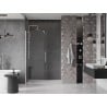 Mexen Velar drzwi prysznicowe rozsuwane 140 cm, transparent, nikiel szczotkowany - 871-140-000-01-97