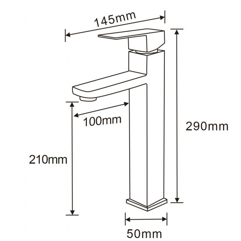 Mexen Emma bateria umywalkowa wysoka, inox - 71910-00