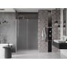 Mexen Velar drzwi prysznicowe rozsuwane 140 cm, szron, nikiel szczotkowany - 871-140-000-31-97