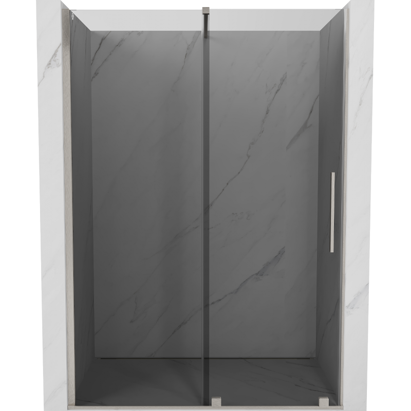 Mexen Velar drzwi prysznicowe rozsuwane 140 cm, grafit, nikiel szczotkowany - 871-140-000-41-97