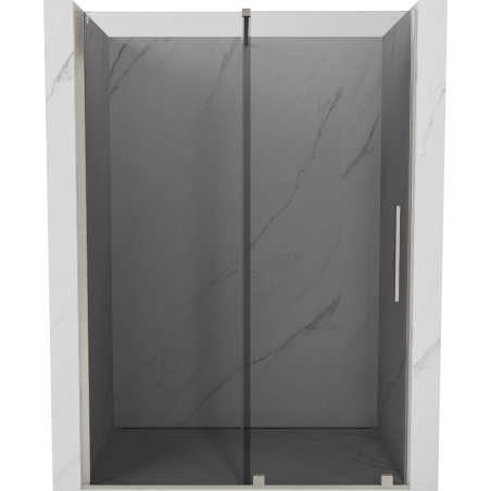 Mexen Velar drzwi prysznicowe rozsuwane 130 cm, grafit, nikiel szczotkowany - 871-130-000-41-97