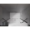 Mexen Velar Duo drzwi prysznicowe rozsuwane 140 cm, transparent, gun metal - 871-140-000-02-95