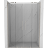 Mexen Velar Duo drzwi prysznicowe rozsuwane 140 cm, transparent, nikiel szczotkowany - 871-140-000-02-97